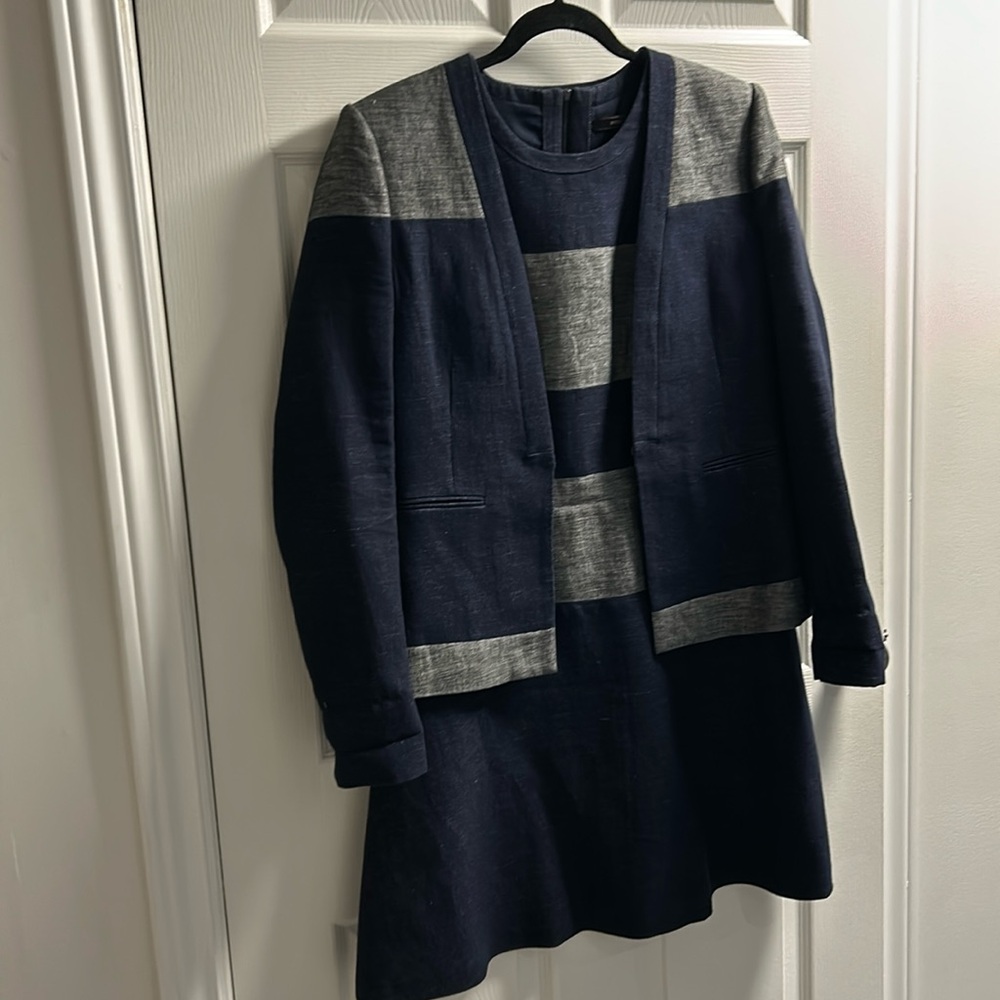 2-piece denim dress with jacket